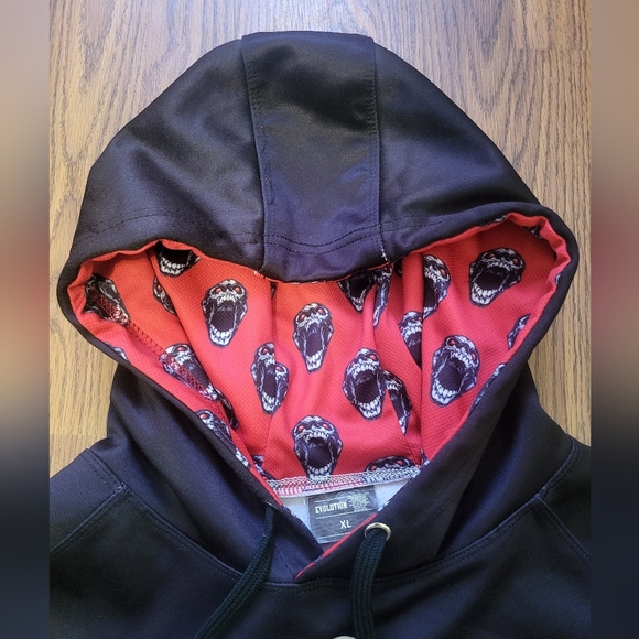 Skull Graphic Hoodie – Red & Black Gothic Streetwear CJ-CSM B37 - Picture 4 of 6